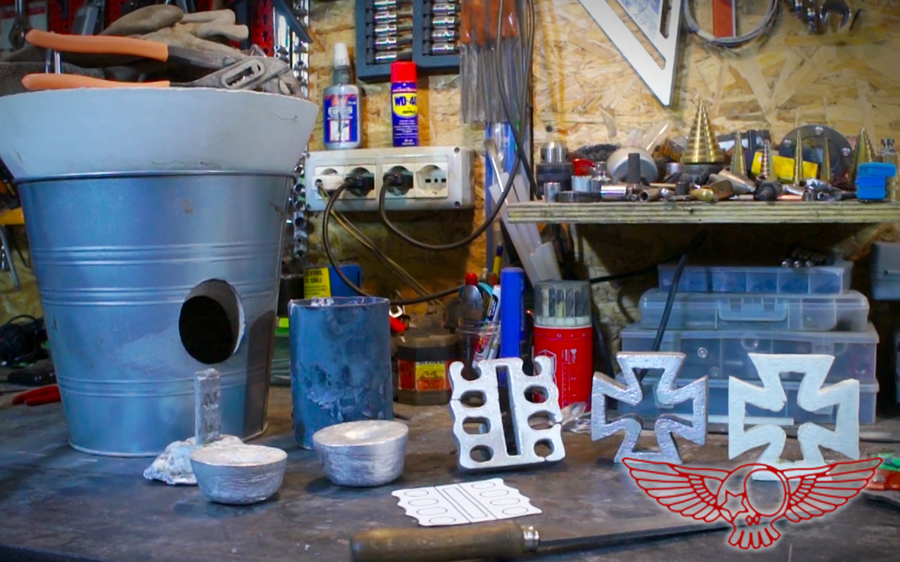 31 - Come fare una fonderia per metallo fatta in casa per sciogliere l'alluminio e fare pezzi per moto